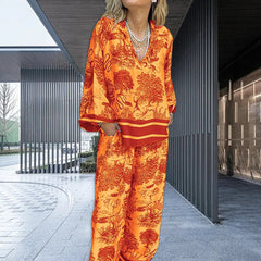 😍🌿Γυναικείο casual κοστούμι, μακριά μανίκια, τσέπες, V-λαιμόκοψη💋