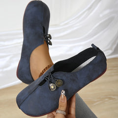 Ελαφρύ γυναικείο ορθοπεδικό παπούτσι με μαλακή σόλα και στρογγυλεμένη μύτη