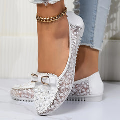 Γυναικεία κομψά, αναπνεύσιμα ορθοπεδικά σανδάλια από δαντέλα και slippery