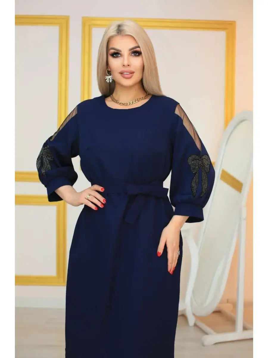 🌈💐[S-5XL]Νέο στυλ ζεστό και μοντέρνο μονόχρωμο φόρεμα