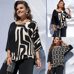 [S-5XL]❤️2025 νέο κομψό γυναικείο πουκάμισο με στρογγυλή λαιμόκοψη