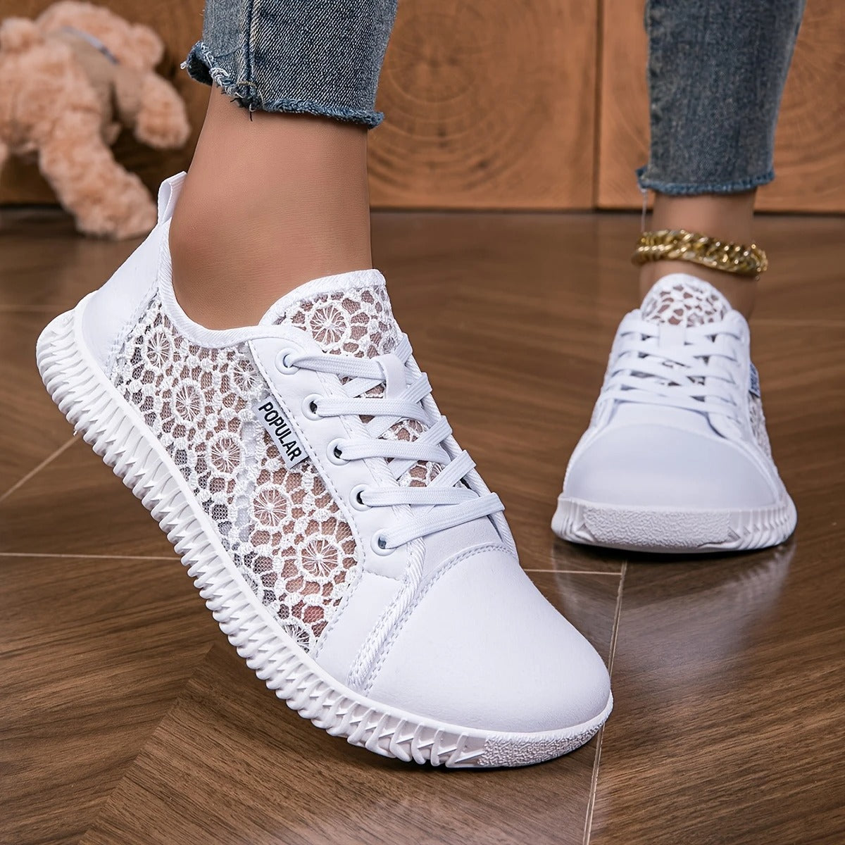 Γυναικεία αναπνεύσιμα μοκασίνια από mesh slip-on