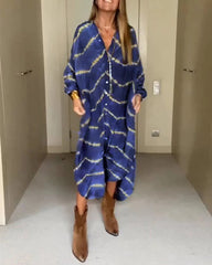 Kathiadress Plus Size Loose Digital printed μακριά φούστα