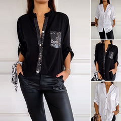 🔥2025 Casual patchwork τοπ με πούλιες