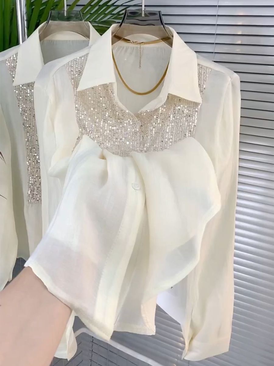 Γυναικείο Πάνελ Πάνελ Casual Long Sleeve πουκάμισο