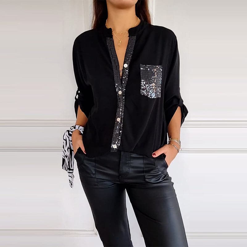 🔥2025 Casual patchwork τοπ με πούλιες