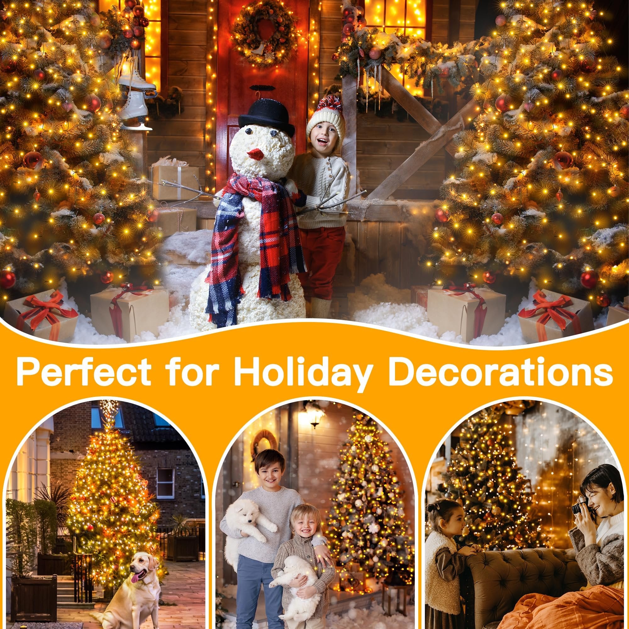 🎄Φωτάκια καταρράκτη χριστουγεννιάτικου δέντρου με δαχτυλίδι