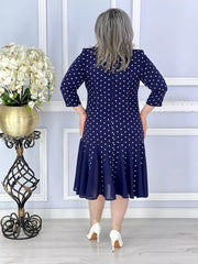 👗[S-5XL]Μοντέρνο φόρεμα φαρδύ με πουά σχέδιο του 2025