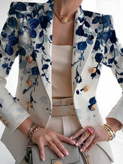 Στυλ Άνοιξης/Φθινοπώρου 丨 Γυναικείο Casual Floral Μακρυμάνικο Κοστούμι