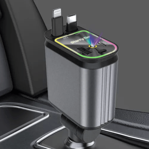 Φορτιστής αυτοκινήτου 120W 4 σε 1 (με φως αστεριών)