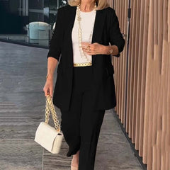 🌷Καυτή Προσφορά 50% Έκπτωση🌷Κομψό Γυναικείο Σετ Δύο Τεμαχίων - Μπουφάν και Παντελόνι