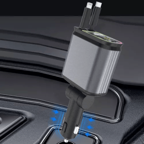 Φορτιστής αυτοκινήτου 120W 4 σε 1 (με φως αστεριών)