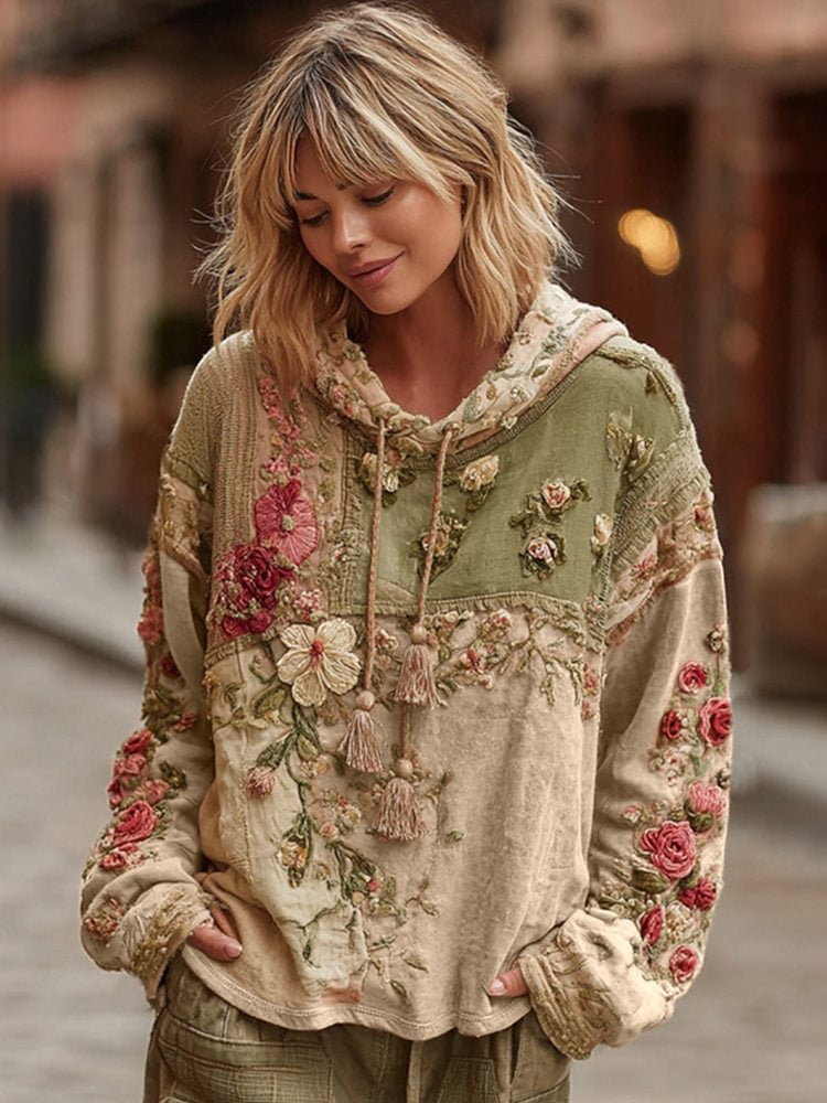 Γυναικείο φούτερ με στάμπα, φαρδιά γραμμή