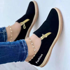 🔥50% έκπτωση σε μονόχρωμα casual φλατ παπούτσια με φερμουάρ στο πλάι