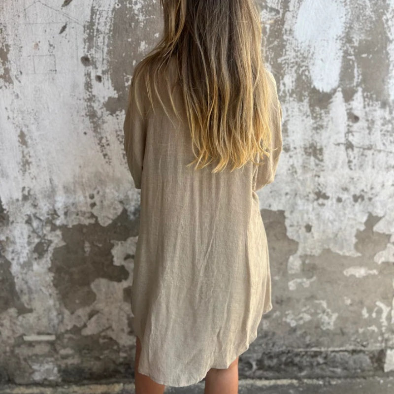 🔥Έκπτωση 52%💃Γυναικείο σετ δύο τεμαχίων casual με μακριά μανίκια και σορτς